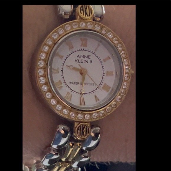 Ann Klein II Gold & Silver-Tone Water Resistant Wristwatch - Picture 6 of 6